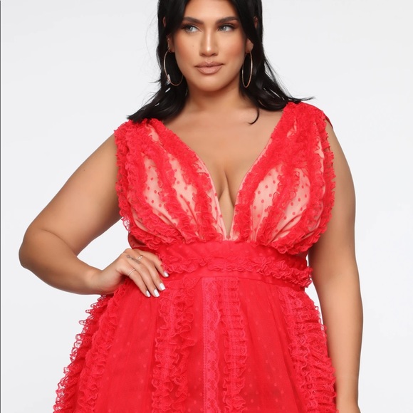 Fashion Nova Young & Beautiful Maxi Dress 1X & 2X - Picture 3 of 7